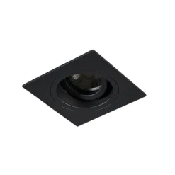 Smart inbouwspot zwart vierkant incl. Wifi GU10 - Chuck