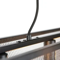 Smart industriële hanglamp zwart incl. 4 WiFi A60 - Cage Wire