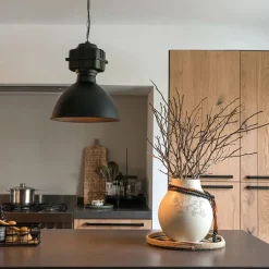 Smart industriële hanglamp zwart 38,5 cm incl. A60 WiFi - Sicko