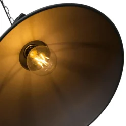 Smart industriële hanglamp zwart 38,5 cm incl. A60 WiFi - Sicko