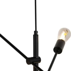 Smart industriële hanglamp zwart incl. 6 WiFi ST64 - Sydney