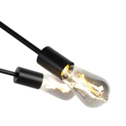 Smart industriële hanglamp zwart incl. 6 WiFi ST64 - Sydney