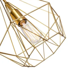Smart industriële hanglamp goud incl. wifi ST64 - Carcass