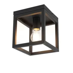 Smart industriële plafondlamp zwart incl. wifi A60 - Cage