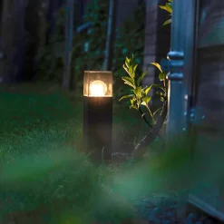 Smart industriële staande buitenlamp antraciet 30 cm incl. Wifi P45 - Denmark