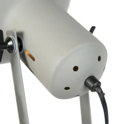 Smart industriële tripod vloerlamp hout met grijs incl. wifi A60 - Laos