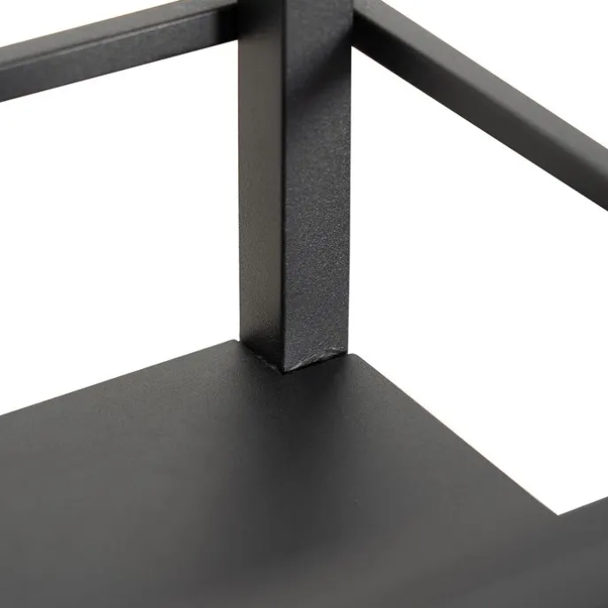 Smart industriële vloerlamp zwart incl. Wifi G95 - Cage Rack