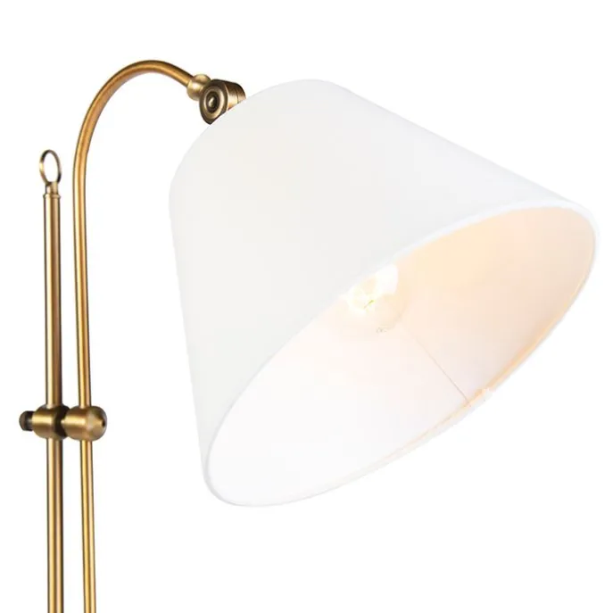 Smart klassieke vloerlamp brons met wit incl. Wifi A60 - Ashley