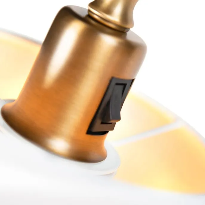 Smart klassieke vloerlamp brons met wit incl. Wifi A60 - Ashley