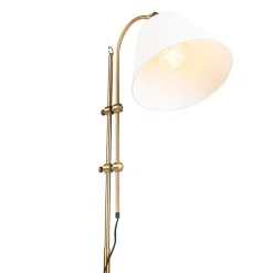 Smart klassieke vloerlamp brons met wit incl. Wifi A60 - Ashley