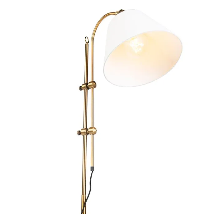 Smart klassieke vloerlamp brons met wit incl. Wifi A60 - Ashley
