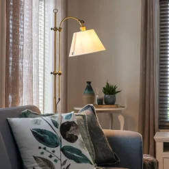 Smart klassieke vloerlamp brons met wit incl. Wifi A60 - Ashley