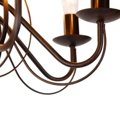 Smart kroonluchter roestbruin 8-lichts incl. Wifi B35 - Giuseppe