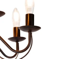 Smart kroonluchter roestbruin 8-lichts incl. Wifi B35 - Giuseppe