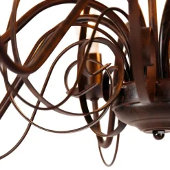 Smart kroonluchter roestbruin 8-lichts incl. Wifi B35 - Giuseppe