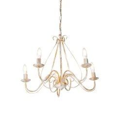 Smart kroonluchter wit 5-lichts incl. Wifi B35 - Giuseppe