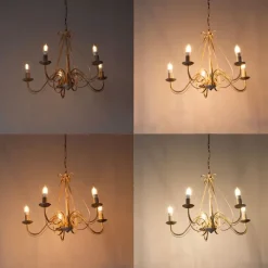 Smart kroonluchter wit 5-lichts incl. Wifi B35 - Giuseppe