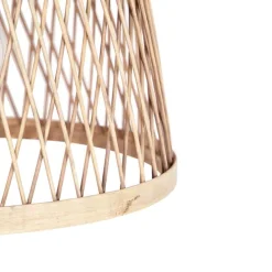 Smart landelijke hanglamp rotan incl. Wifi G125 lichtbron - Calamus