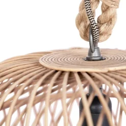 Smart landelijke hanglamp rotan incl. Wifi G125 lichtbron - Calamus