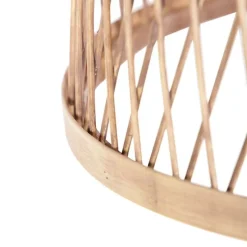 Smart landelijke hanglamp rotan incl. Wifi G125 lichtbron - Calamus