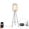 Smart landelijke vloerlamp rotan incl. WiFi A60 - Manila