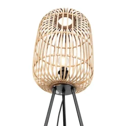 Smart landelijke vloerlamp rotan incl. WiFi A60 - Manila