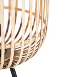 Smart landelijke vloerlamp rotan incl. WiFi A60 - Manila