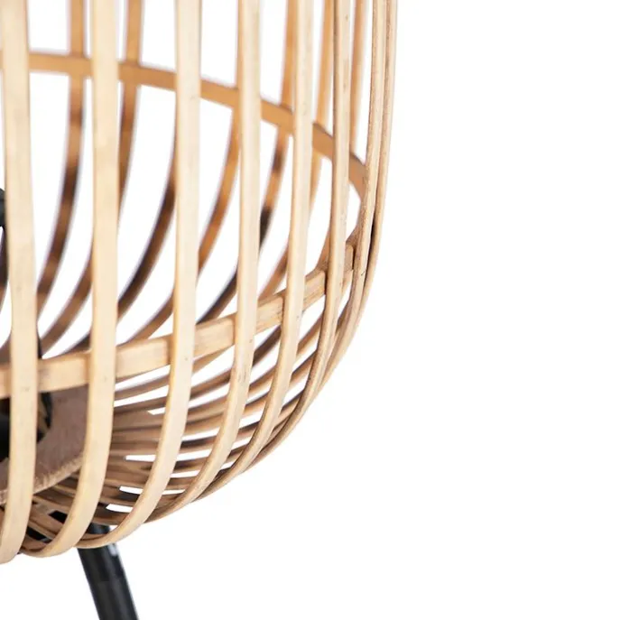 Smart landelijke vloerlamp rotan incl. WiFi A60 - Manila