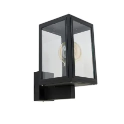 Smart landelijke wandlamp zwart incl. Wifi G95 - Sutton Up