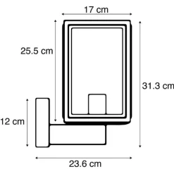 Smart landelijke wandlamp zwart incl. Wifi G95 - Sutton Up