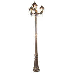 Smart lantaarn antiek goud 3-lichts IP44 incl. Wifi ST64 - Capital