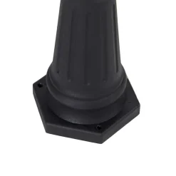 Smart lantaarn zwart 3-lichts IP44 incl. Wifi ST64 - Capital