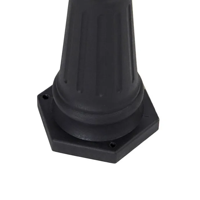 Smart lantaarn zwart 3-lichts IP44 incl. Wifi ST64 - Capital