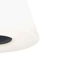 Smart moderne buiten vloerlamp zwart kap witincl. Wifi A60 - Virginia