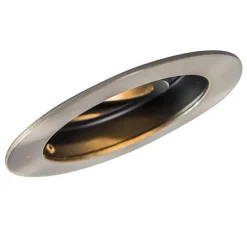 Smart moderne inbouwspot staal met zwart incl. Wifi GU10 - Rondoo