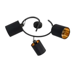 Smart moderne plafondlamp zwart incl. 3 WiFi B35 - Lofty