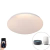 Smart moderne plafondlamp wit 38 cm incl. LED en RGB - Iene