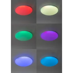 Smart moderne plafondlamp wit 38 cm incl. LED en RGB - Iene