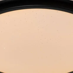 Smart moderne plafondlamp zwart 38 cm incl. LED en RGB - Jochie