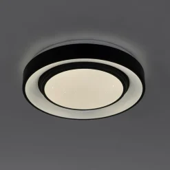 Smart moderne plafondlamp zwart 38 cm incl. LED en RGB - Jochie