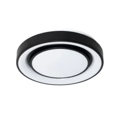 Smart moderne plafondlamp zwart 38 cm incl. LED en RGB - Jochie