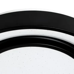 Smart moderne plafondlamp zwart 38 cm incl. LED en RGB - Jochie