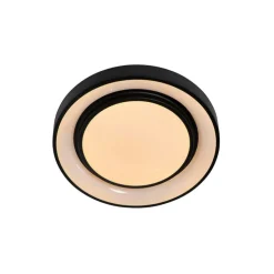 Smart moderne plafondlamp zwart 38 cm incl. LED en RGB - Jochie