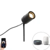 Smart moderne prikspot zwart IP44 incl. wifi GU10 - Solo