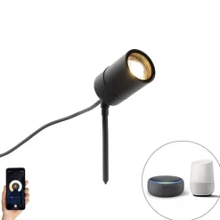 Smart moderne prikspot zwart IP44 incl. wifi GU10 - Solo