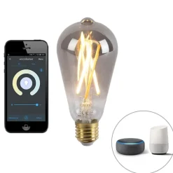 Smart moderne spot zwart incl. ST64 WiFi lichtbron - Insight