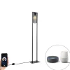 Smart moderne vloerlamp zwart incl. Wifi ST64 - Balenco Wazo