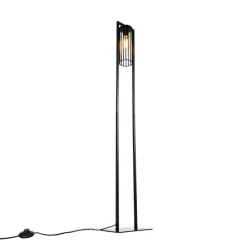 Smart moderne vloerlamp zwart incl. Wifi ST64 - Balenco Wazo