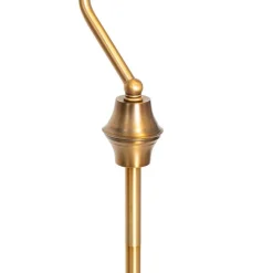 Smart notaris vloerlamp brons met groen glas incl. Wifi A60- Banker