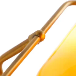 Smart notarislamp brons met amber glas incl. Wifi A60 - Banker